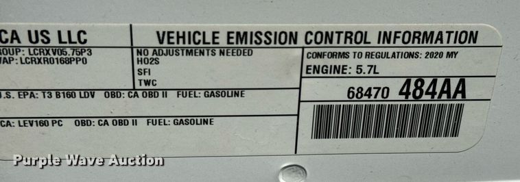 image for item DH1275 2020 Dodge  Charger Police 