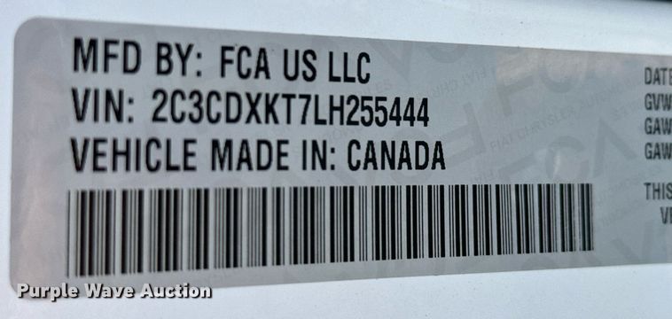 image for item DH1275 2020 Dodge  Charger Police 