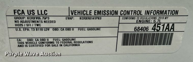 image for item DH1277 2019 Dodge  Charger Police 