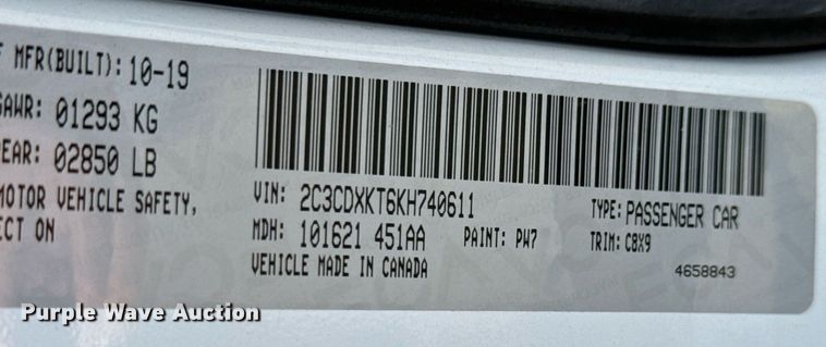 image for item DH1277 2019 Dodge  Charger Police 