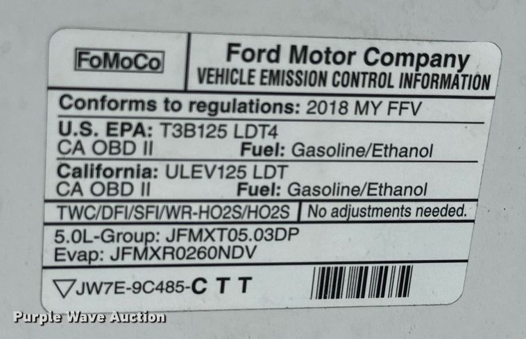 image for item DH1282 2018 Ford F150 XLT SuperCrew pickup truck