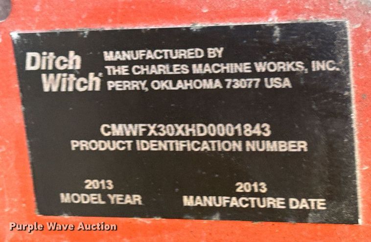 image for item DH1284 2013 Ditch Witch FX30 vacuum excavator