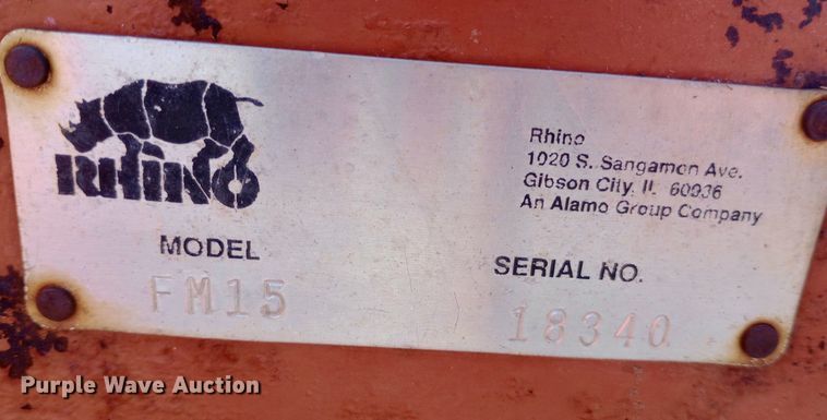 image for item DH1308 Rhino FM15 batwing rotary mower