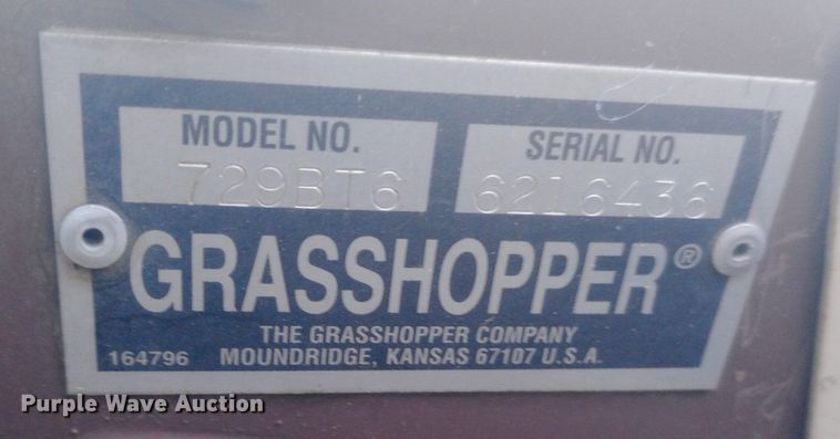 image for item DH1317 2012 Grasshopper  729BT6 ZTR lawn mower