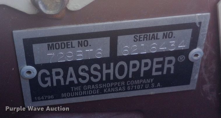 image for item DH1318 2012 Grasshopper 729BT6 ZTR lawn mower