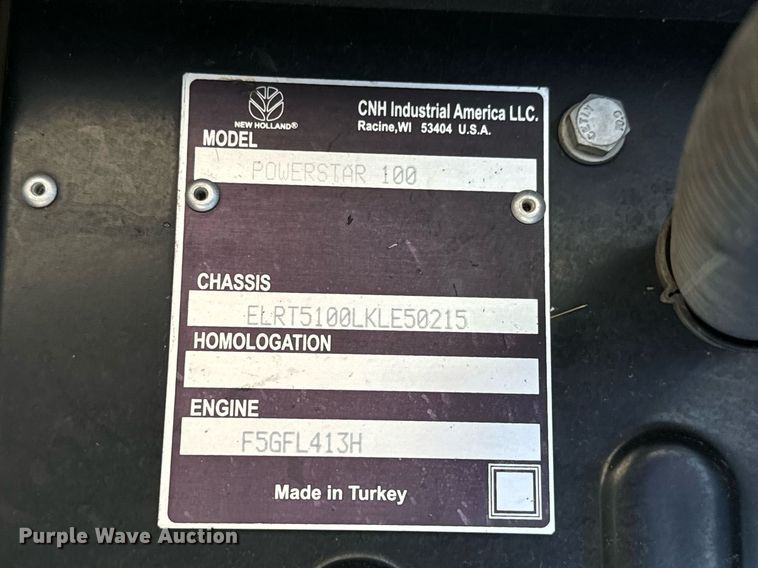 image for item DO1702 2019 New Holland PowerStar 100 MFWD tractor