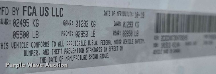 image for item DQ4586 2019 Dodge Charger Police 