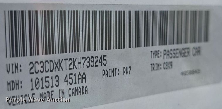 image for item DQ4586 2019 Dodge Charger Police 