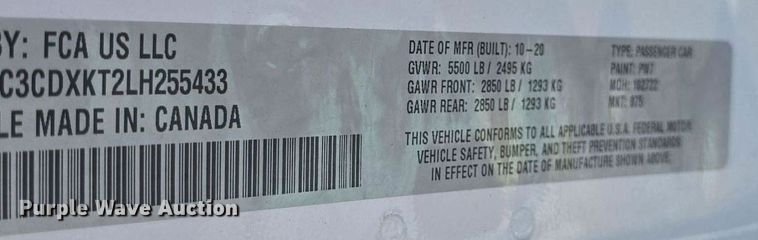 image for item DQ4589 2020 Dodge  Charger Police 