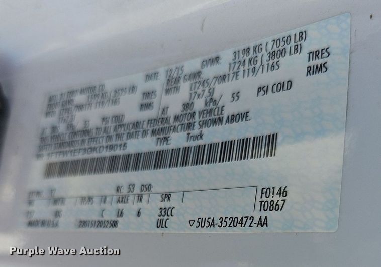 image for item DQ4594 2016 Ford F150 XLT  SuperCrew pickup truck