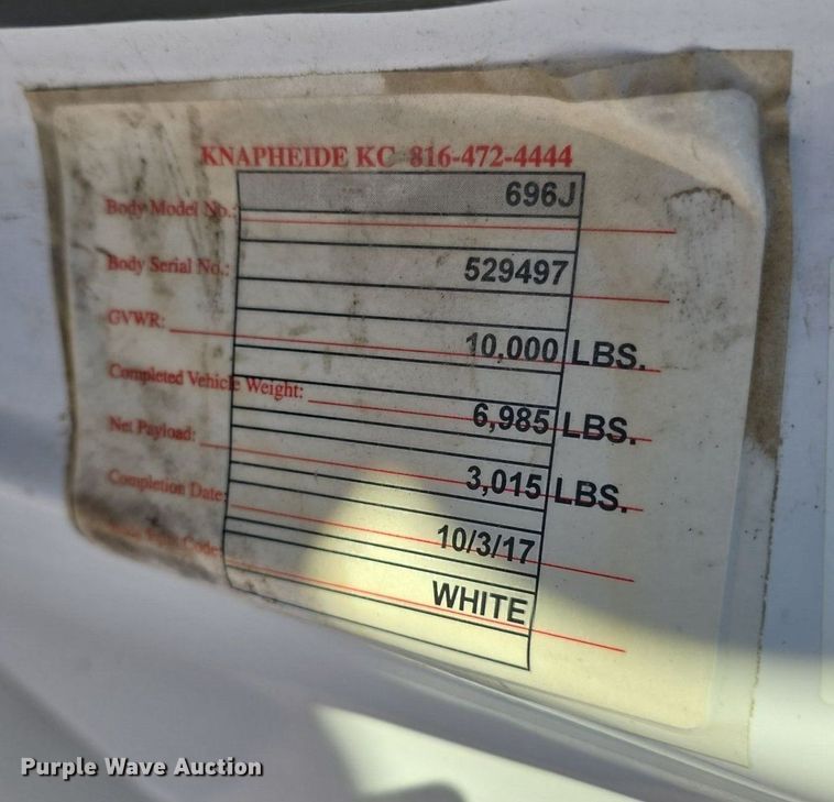 image for item DQ4603 2017 Ford F250 Super Duty XLT  utility bed pickup truck