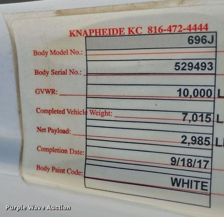 image for item DQ4604 2017 Ford F250 Super Duty XLT utility bed pickup truck