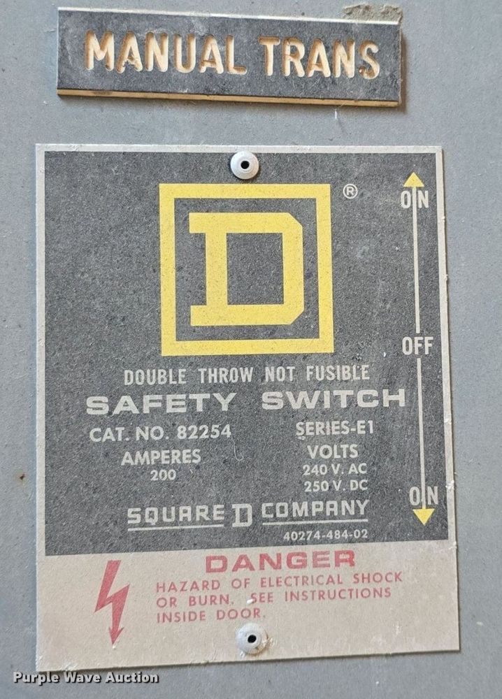 image for item EK6485 (2) Square D safety switches