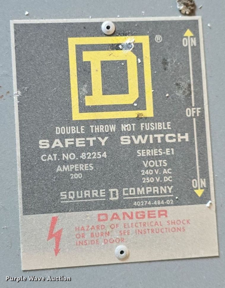 image for item EK6485 (2) Square D safety switches