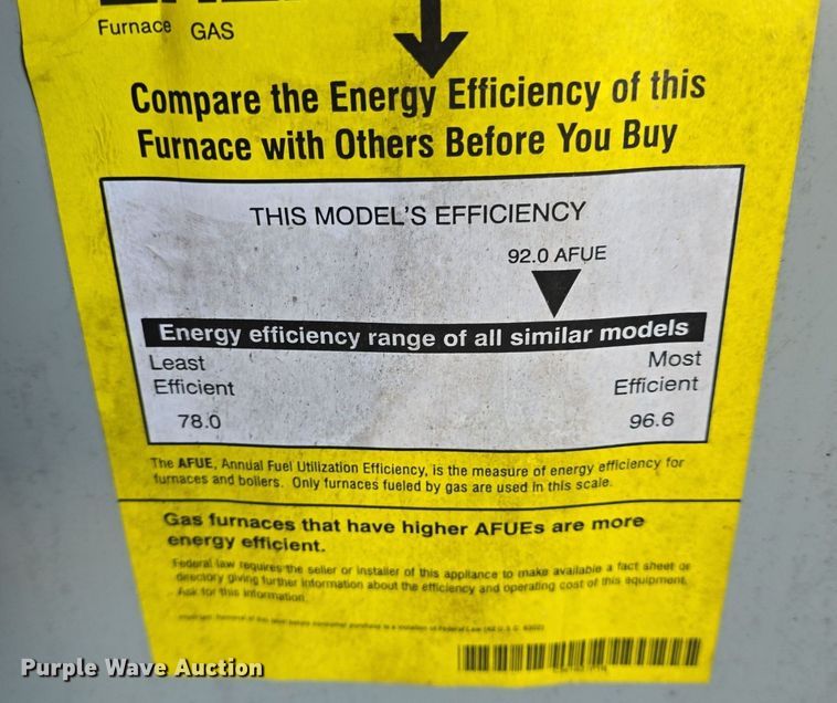 image for item EK6486 (2) Trane XE 90 furnace