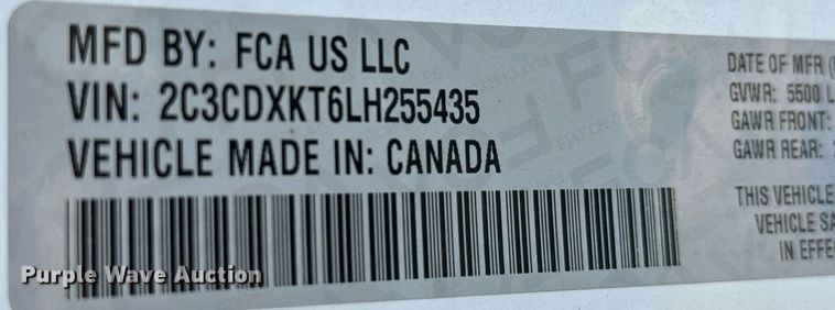 image for item MV9133 2020 Dodge  Charger Police 