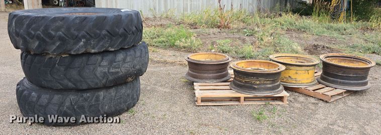 image for item DS4735 (3) Michelin 14.00R24 tires and wheels 