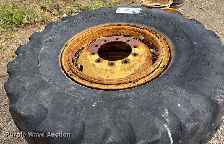 image for item DS4735 (3) Michelin 14.00R24 tires and wheels 