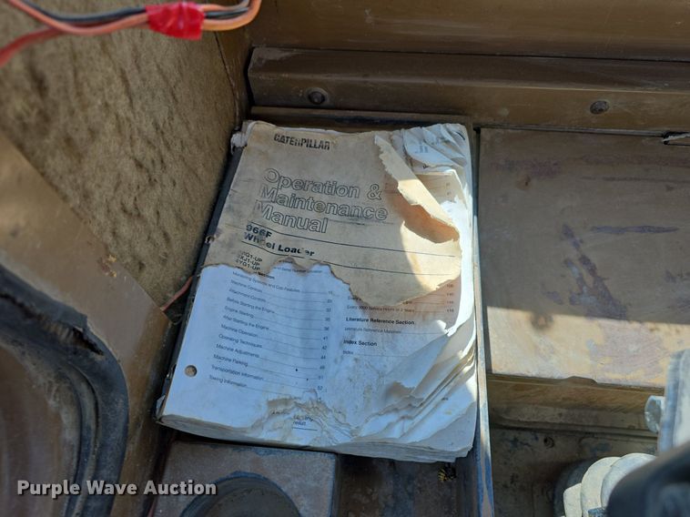 image for item EG9839 1990 Caterpillar 966F wheel loader