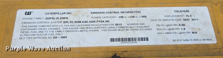 image for item EG9840 2012 Caterpillar 740B haul truck