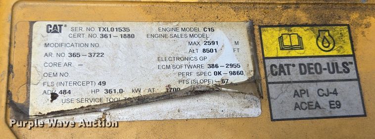 image for item EG9840 2012 Caterpillar 740B haul truck