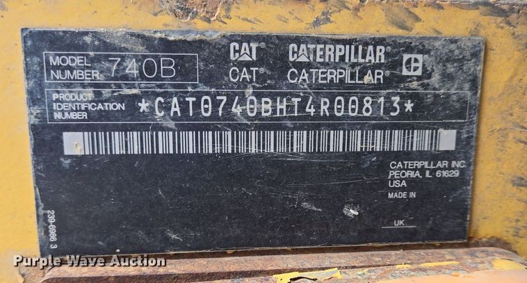 image for item EG9840 2012 Caterpillar 740B haul truck