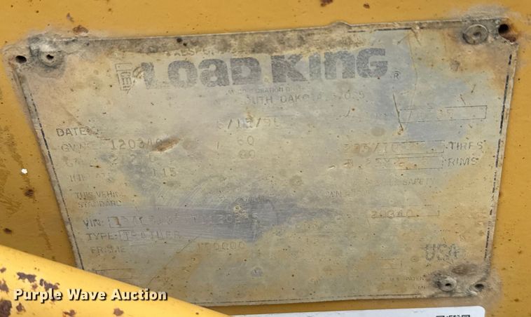 image for item EG9850 1996 Load King 503 PHD lowboy equipment trailer