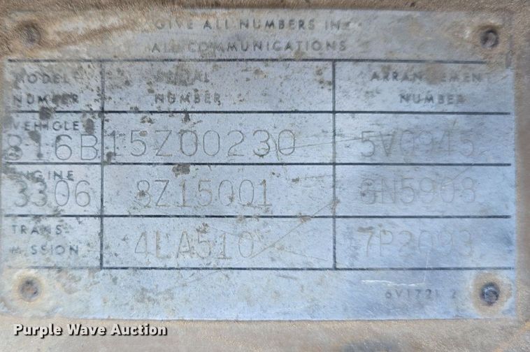 image for item EG9860 1982 Caterpillar 816B soil compactor