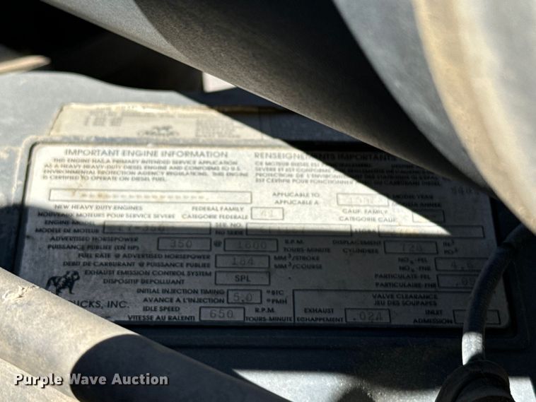 image for item EG9868 1996 Mack CH613 dump truck