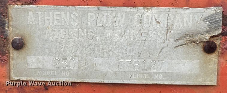 image for item LW9793 Athens Plow Company 250 off-set disk