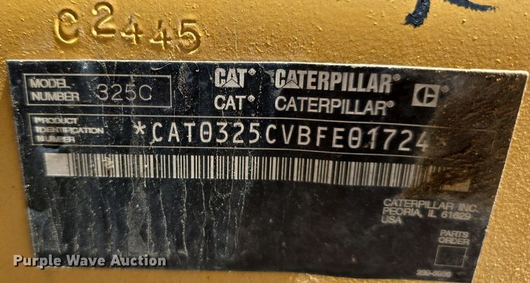 image for item LW9806 2005 Caterpillar 325C L excavator