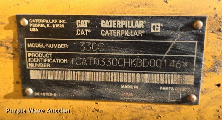 image for item LW9823 2002 Caterpillar  330C L excavator