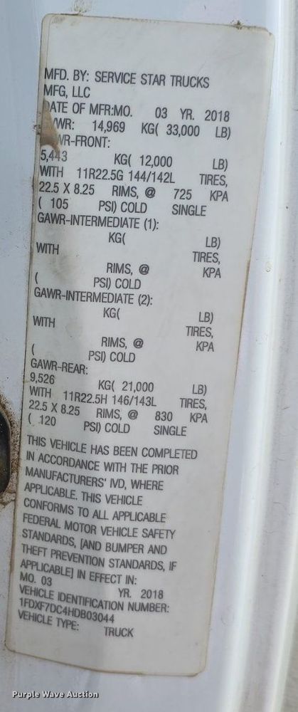 image for item LW9880 2017 Ford F750 Super Duty utility / service truck