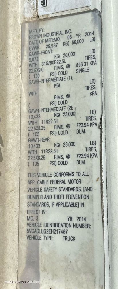 image for item DL0456 2014 Autocar ACX refuse truck