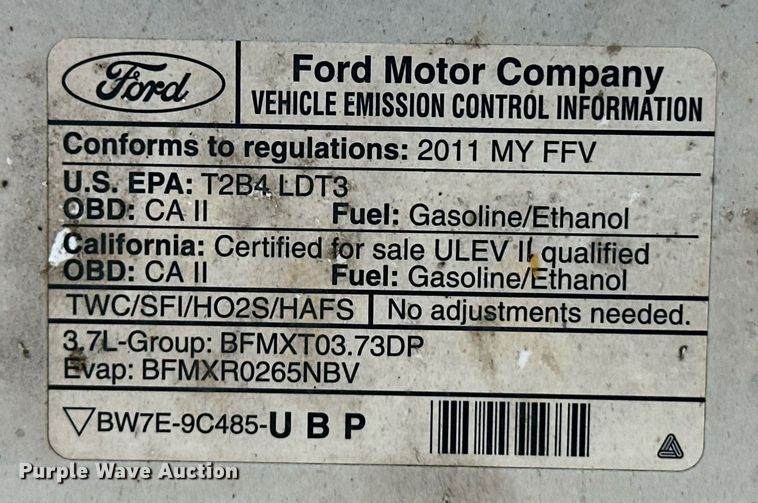 image for item DL0471 2011 Ford F150 pickup truck