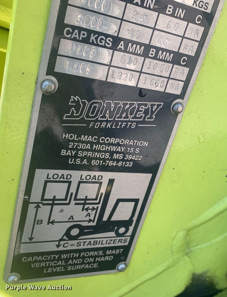 image for item DM1805 2022 Donkey Forklifts Burro B13-3K forklift