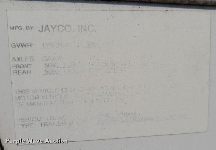 image for item DN3522 1995 Jayco Designer Series camper