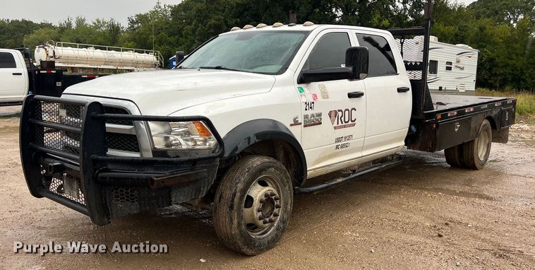 image for item DO2495 2014 Dodge Ram 5500HD Crew Cab flatbed truck