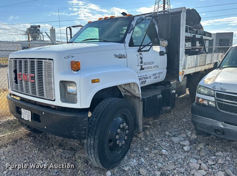 image for item DP3356 1994 GMC Topkick C5500 dump flatbed truck