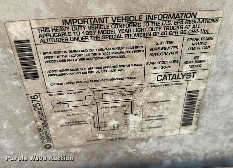image for item DR2645 1997 Dodge  Ram 3500 van
