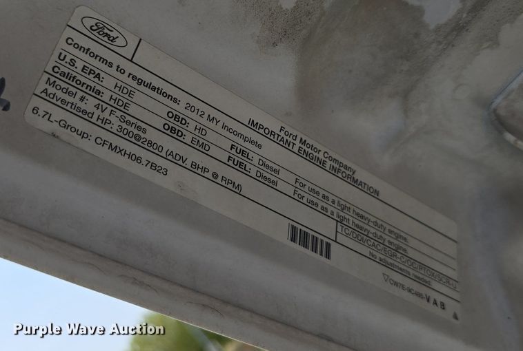 image for item DS4839 2012 Ford F550 Super Duty XL SuperCab utility / service truck