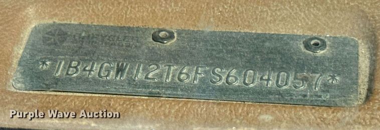 image for item DV2766 1985 Dodge  Ram Charger SUV