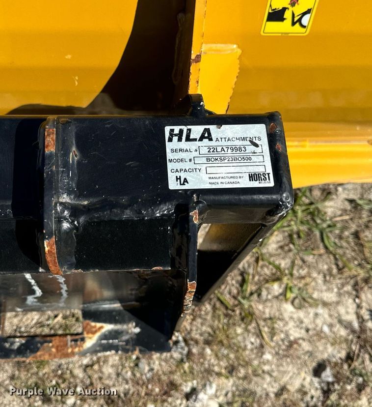 image for item DV5892 HLA 2500 skid steer snow pusher