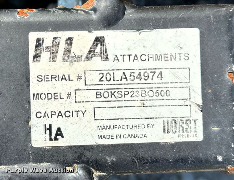 image for item DV5894 HLA 3500 skid steer snow pusher