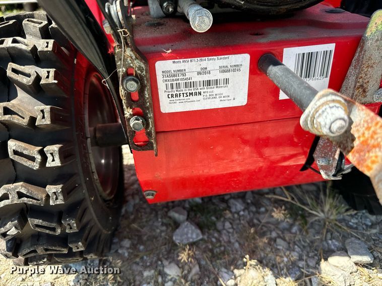 image for item DV5897 (5) 2018 Craftsman 31AS6BEE793 snowblowers