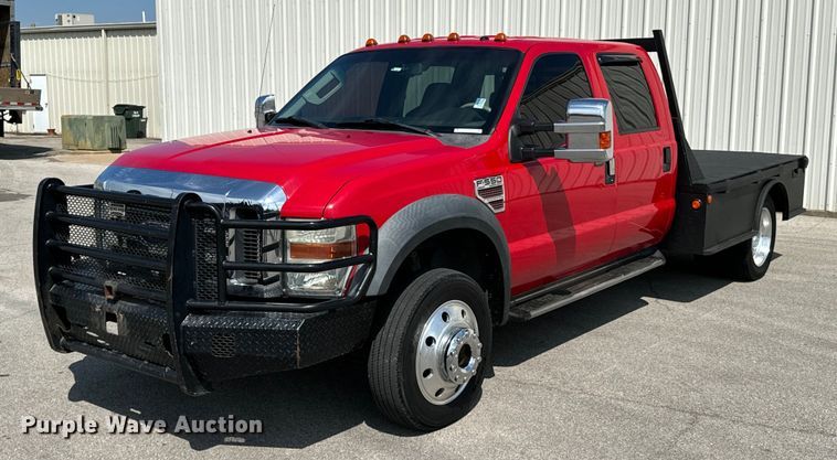 image for item DX1262 2008 Ford F550 Super Duty Lariat Crew Cab flatbed truck