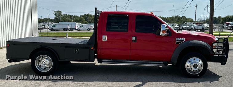 image for item DX1262 2008 Ford F550 Super Duty Lariat Crew Cab flatbed truck