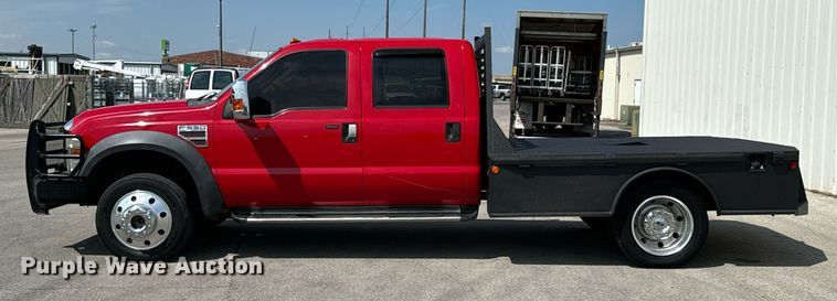 image for item DX1262 2008 Ford F550 Super Duty Lariat Crew Cab flatbed truck