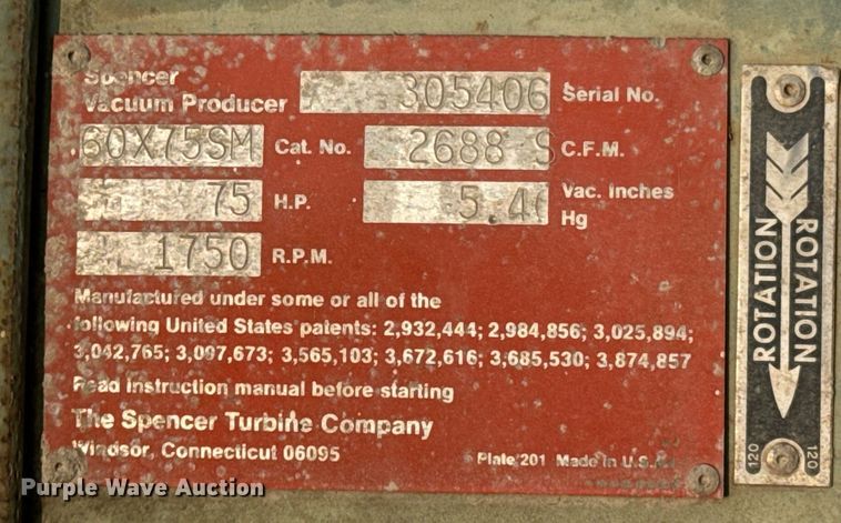 image for item DX1267 Spencer Turbine centrifugal blower