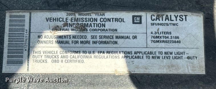 image for item EE7579 2007 Chevrolet Silverado 1500 pickup truck